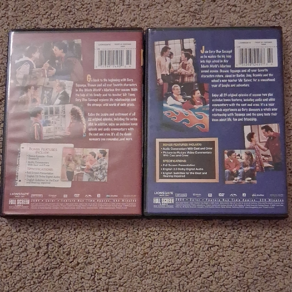 Boy Meets World DVD Set - Seasons 1 & 2 - Picture 2 of 2